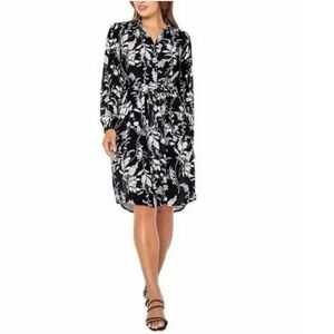 Well Worn Brand Floral Tie Button‎ Down Dress